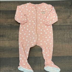 PEKKLE pink floral design with butterfly embroidery size 12 months